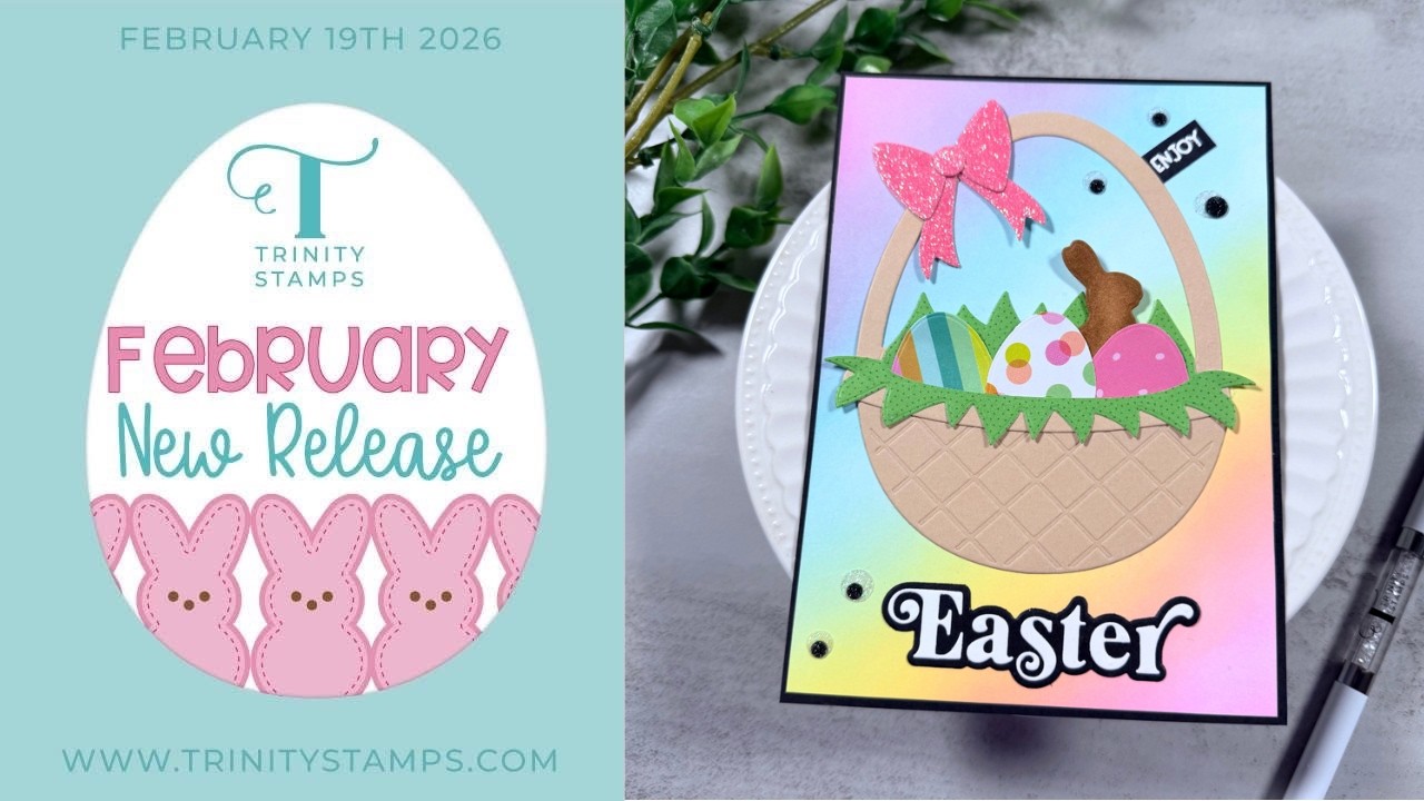 Let's Create A Rainbow Background! Trinity Stamps Easter Release HOP!