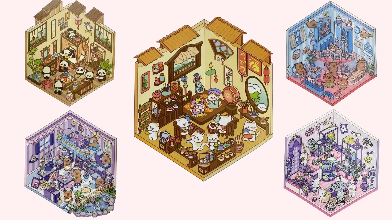 Tiny Cozy Rooms 3D Sticker ASMR