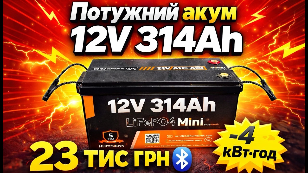 Гігантський акумулятор 4 кВт·год⚡Humsienk 314Ah | Чесна розпаковка