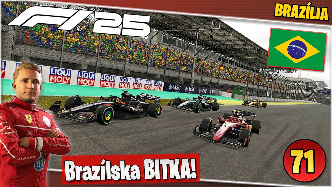 Interlagos v ohni: sprint aj veľká cena v Brazílii | F1 25 Kariéra #71