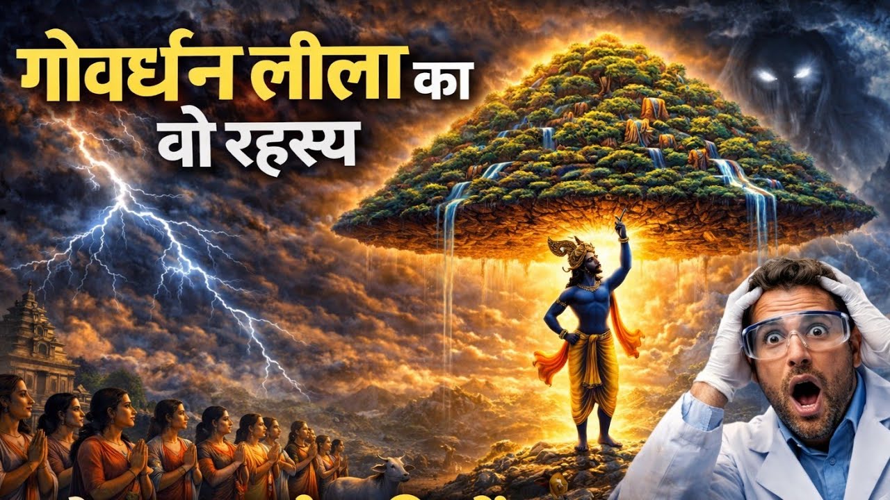 भगवान श्री कृष्ण की गोवर्धन लीला 😱 | अहंकार का अंत, भक्ति की जीतGovardhan Leela Mystery