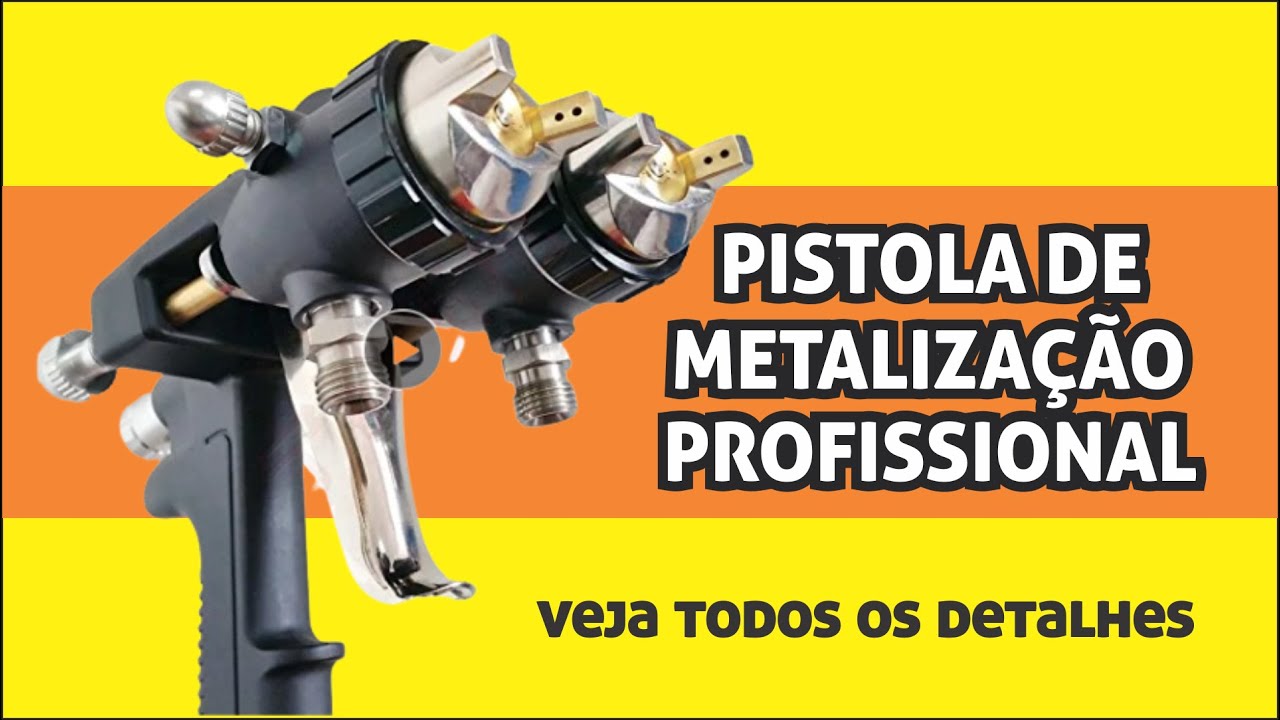 Pistola Profissional de Metalização - Pistola de Bico Duplo para aspersão - conheça todos detalhes