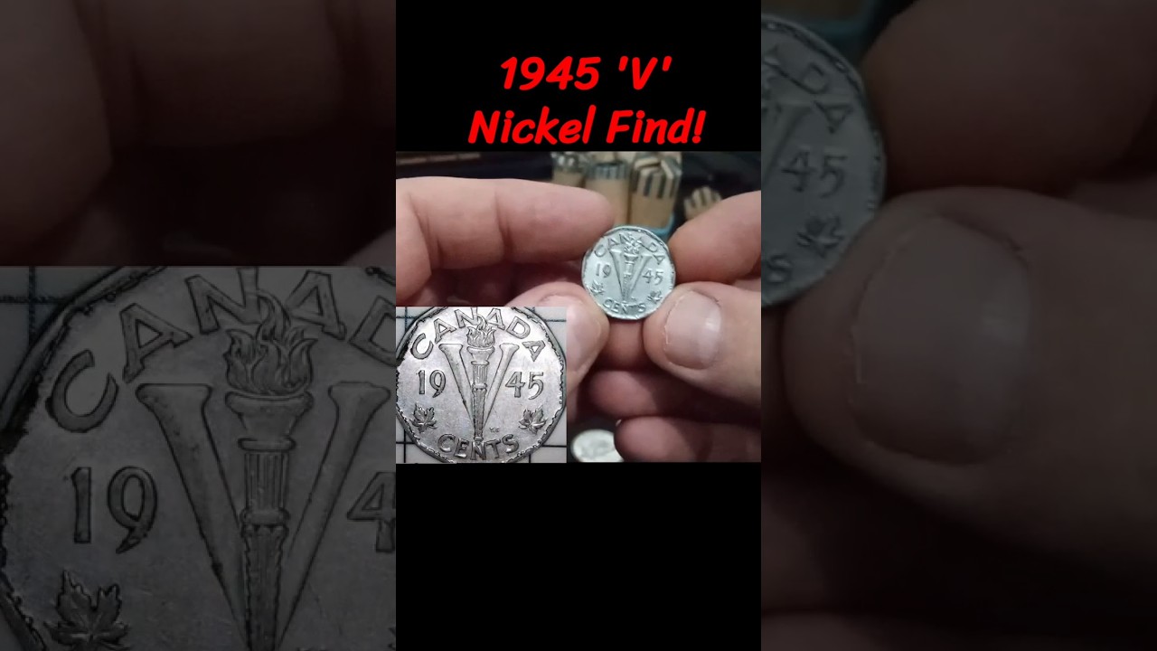 1945 V Nickel Coin Roll Find 5cents #mapleleafnumismatics #coins #coinrollhunting  #shortvideo