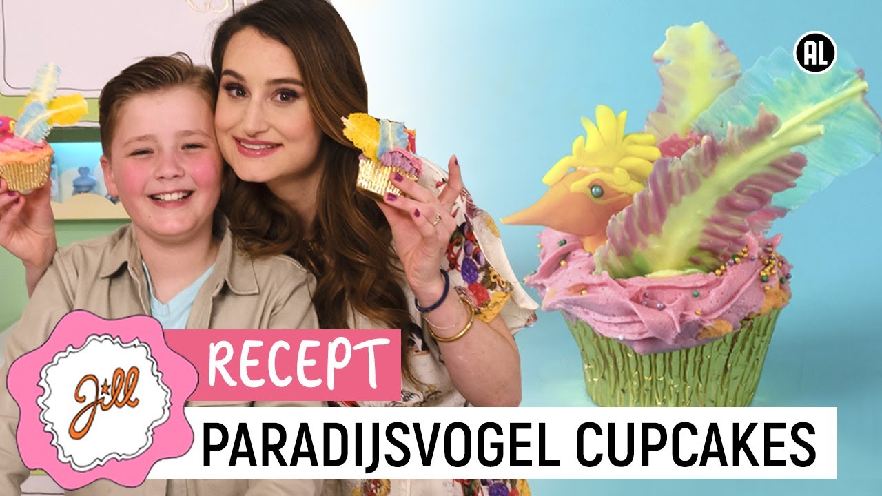 Stef en Jill maken Paradijsvogel cupcakes - Recept | Jill