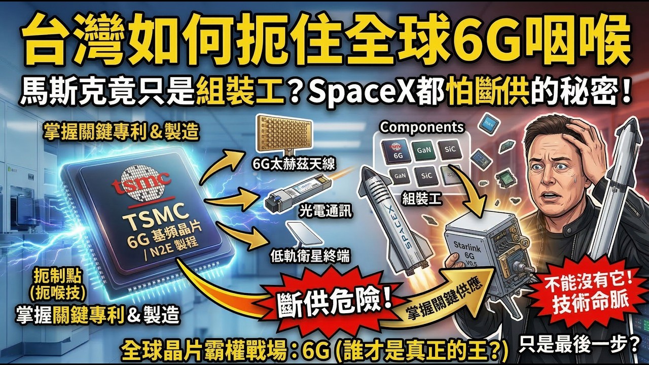 台灣如何扼住全球6G咽喉 馬斯克竟只是組裝工？SpaceX都怕斷供的秘密！