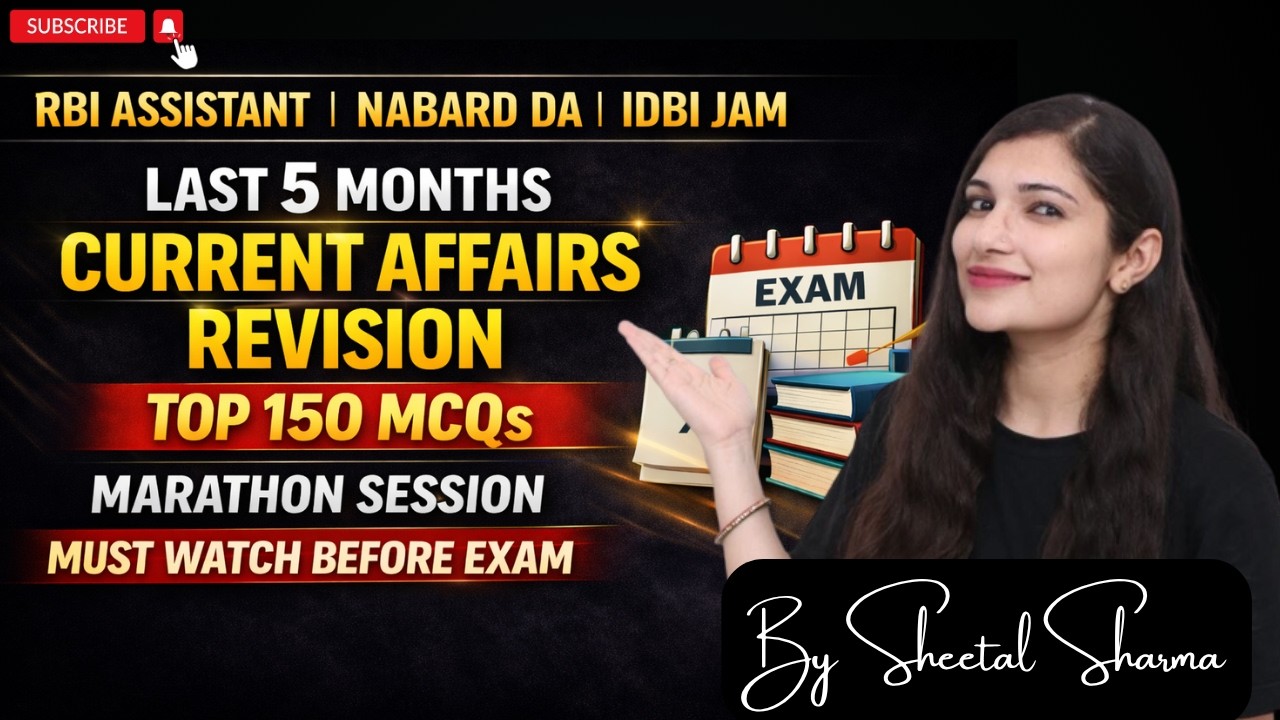 Last 5 Months Current Affairs Marathon | RBI Assistant | NABARD DA | IDBI JAM #rbiassistant #nabard