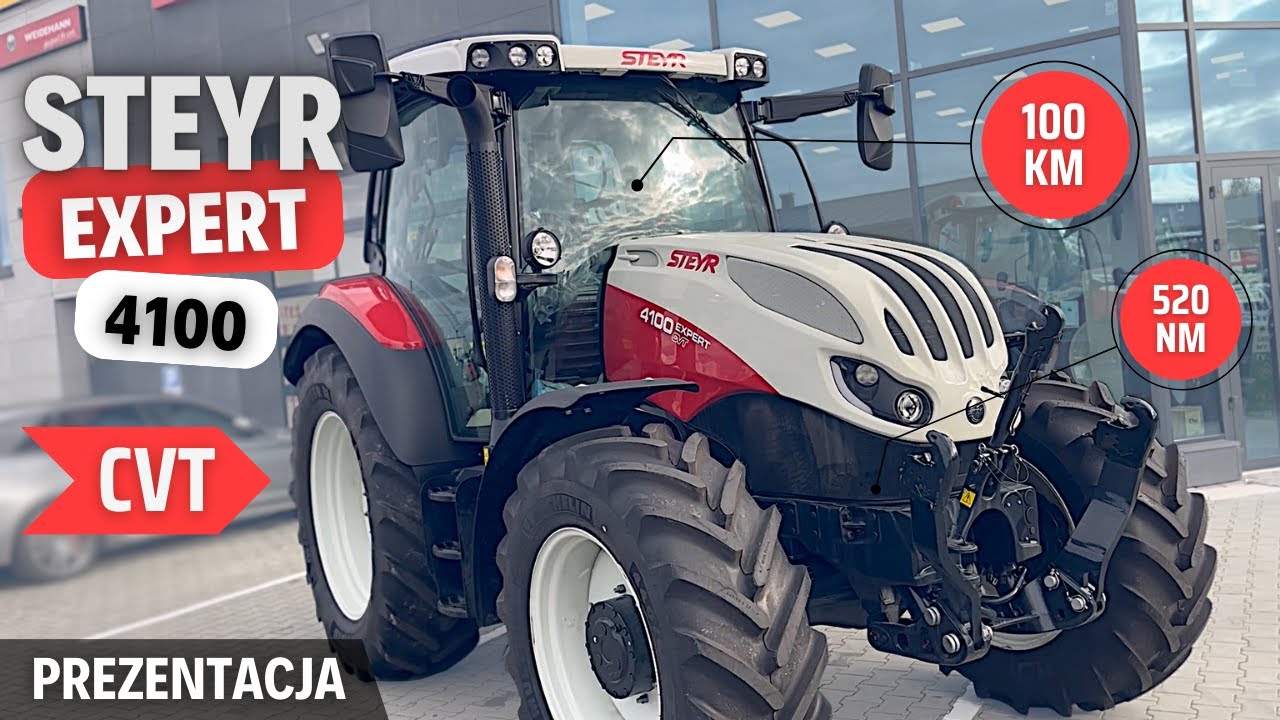 STEYR EXPERT CVT 4100 - kompaktowy, a z przekładnią bezstopniową | Prezentacja / test ciągnika