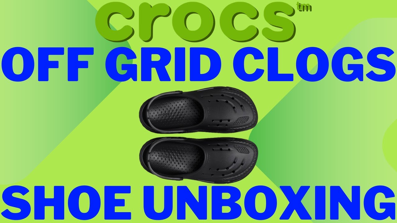 Crocs Black Off Grid Clogs Unboxing