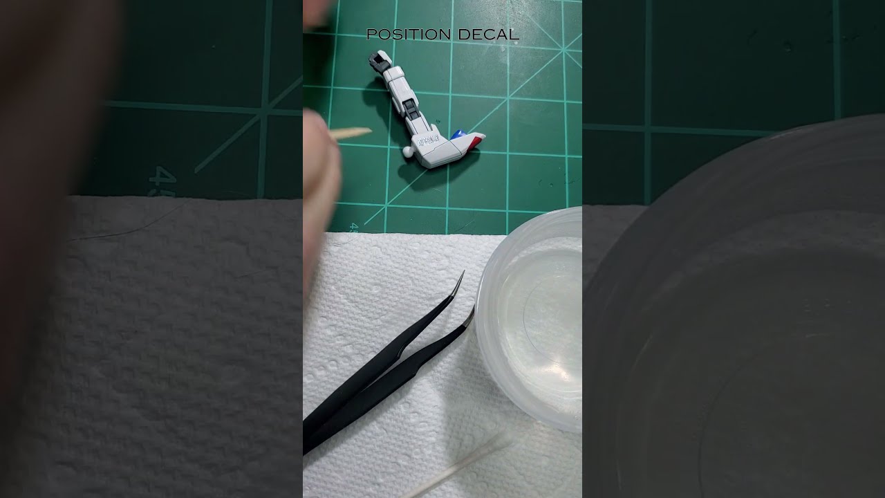 How To Apply Water Slide Decals #shorts #decals #gundam #plasticmodelkit