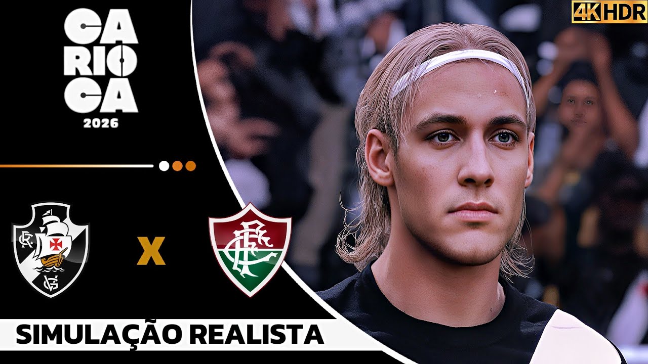 Vasco da Gama vs Fluminense | Cariocão 2026 | Simulação PC 4K Ultra HD (60FPS) Gogosz Patch.