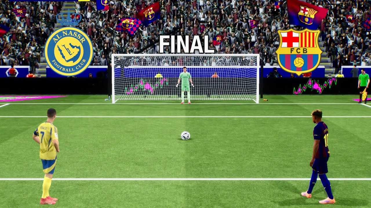 RONALDO VS LAMINE | BARCELONA VS AL NASSR PENALTY SHOOTOUT | eFOOTBALL