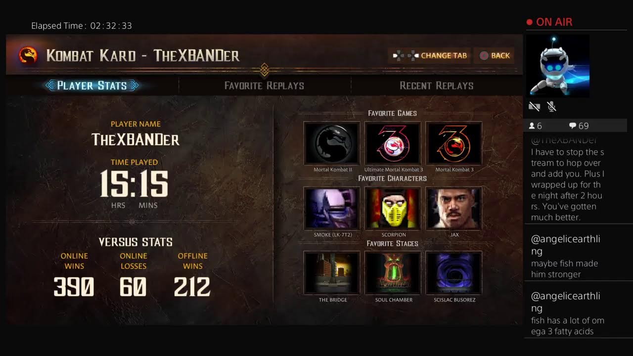TheXBANDer's Live PS4 Broadcast 11-14-25 UMK3 online matches MK Legacy Kollection