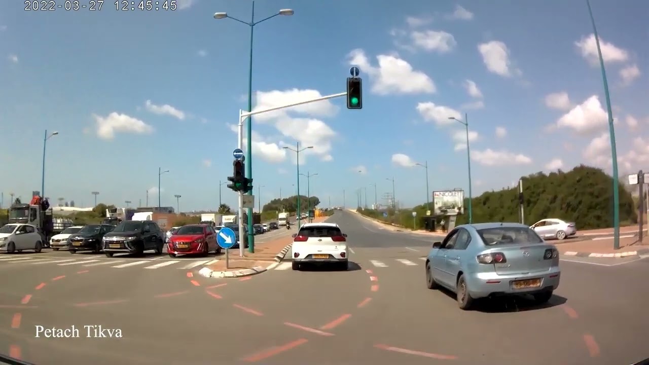 ISRAEL. Video trip  Petach Tikva - Kiryat Bialik.  Road 6.  (27. 03. 2022.)