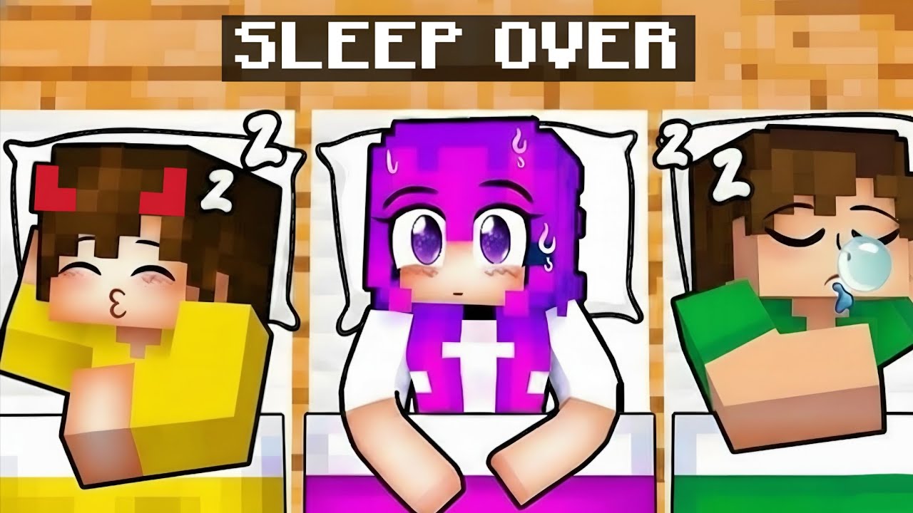 SEMUA LELAKI Dan SATU PEREMPUAN SLEEP OVER Di Minecraft
