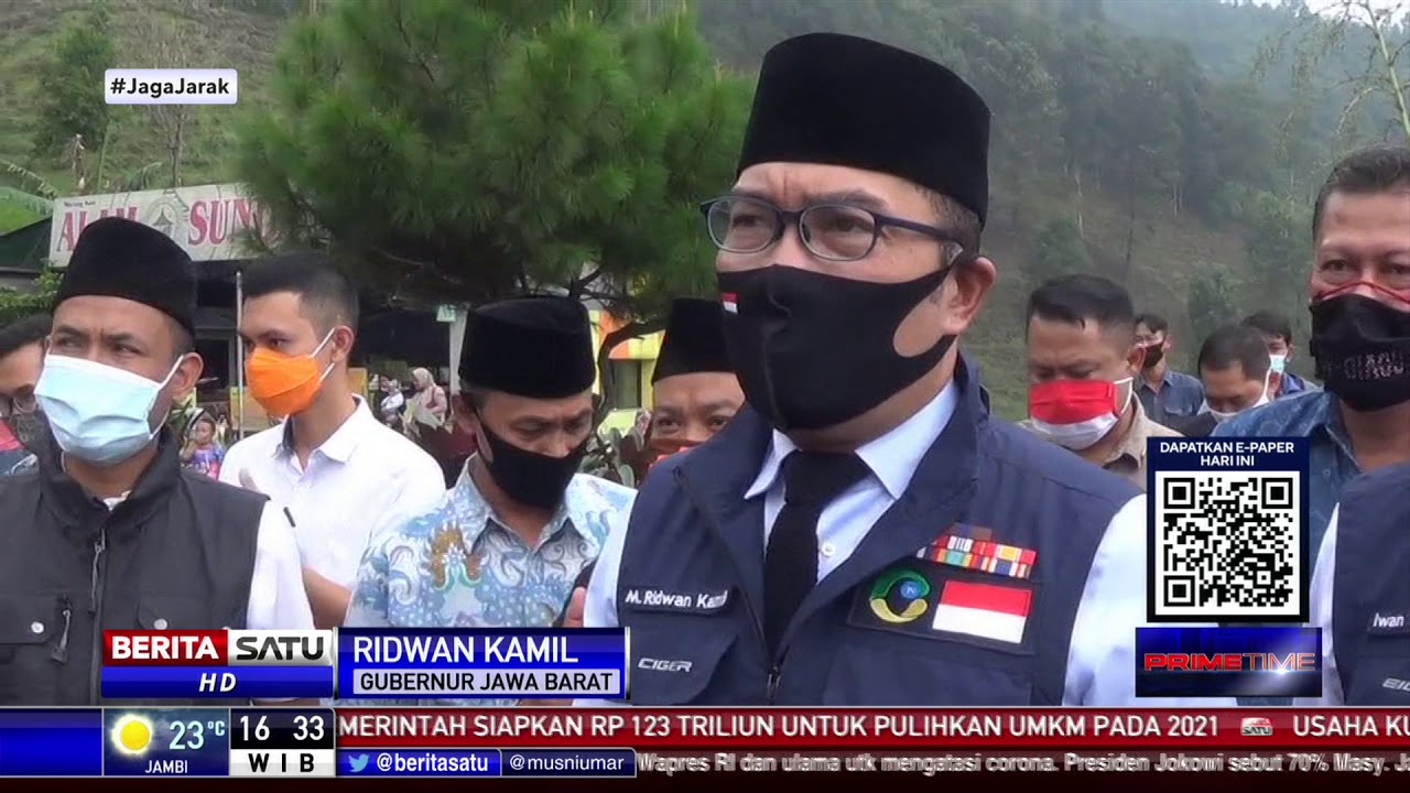 Sidak Jumatan di Masjid Attaawun, Ridwan Kamil Tegur Warga Tak Pakai Masker
