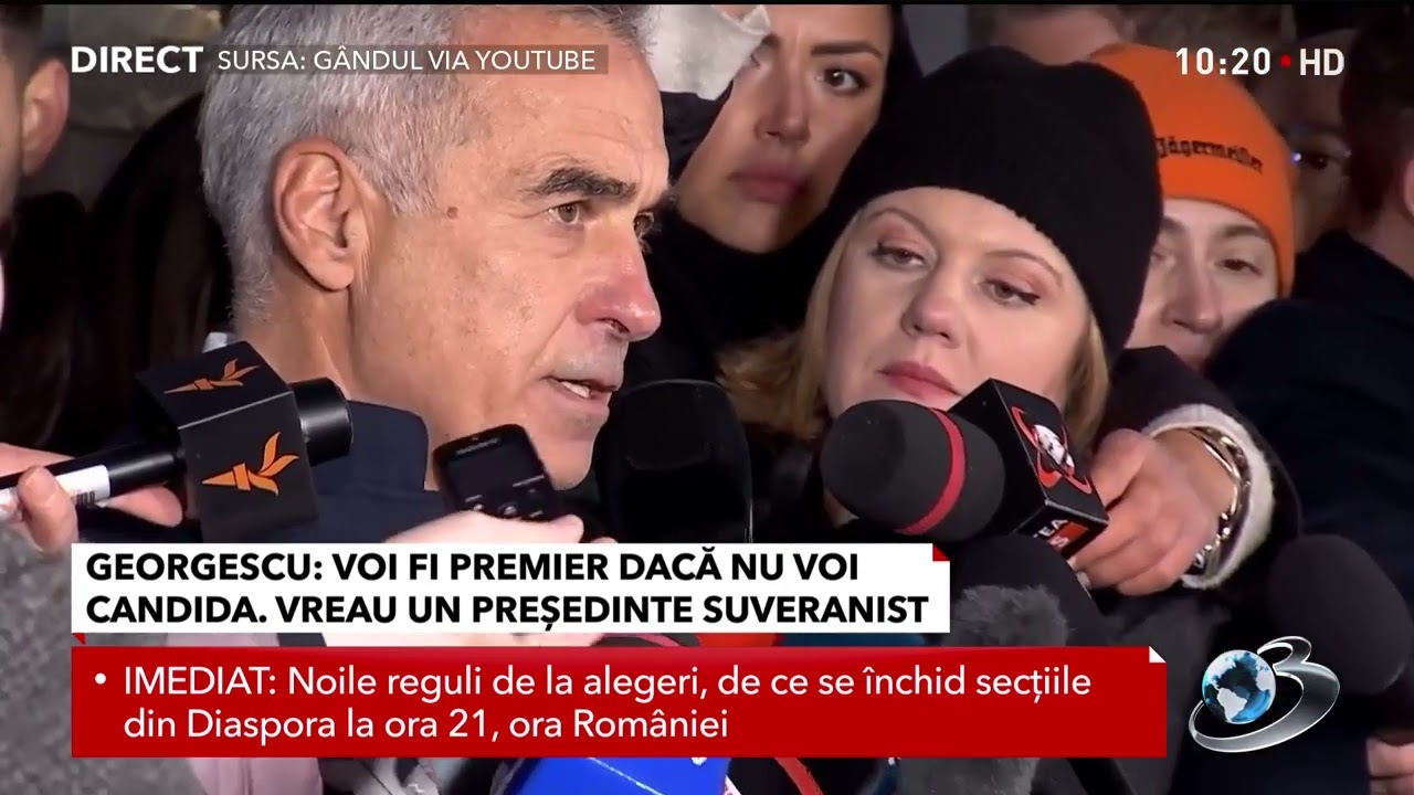 Georgescu: Voi fi premier dacă nu voi candida. Vreau un președinte suveranist
