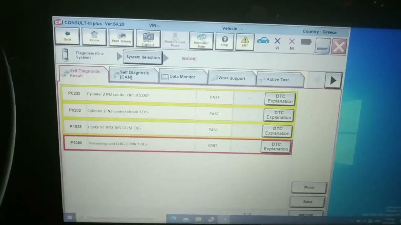 Consult Nissan Qashqai 1.5dci Faults P0202 P1525 P0380 U1000 How to Fix