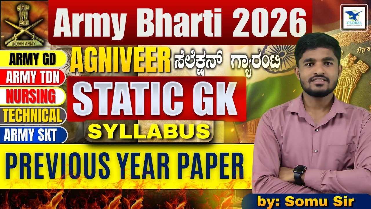 Army Agniveer 2026 / Army Agniveer Static gk Previous year 2026 / Static gk for army agniveer 2026