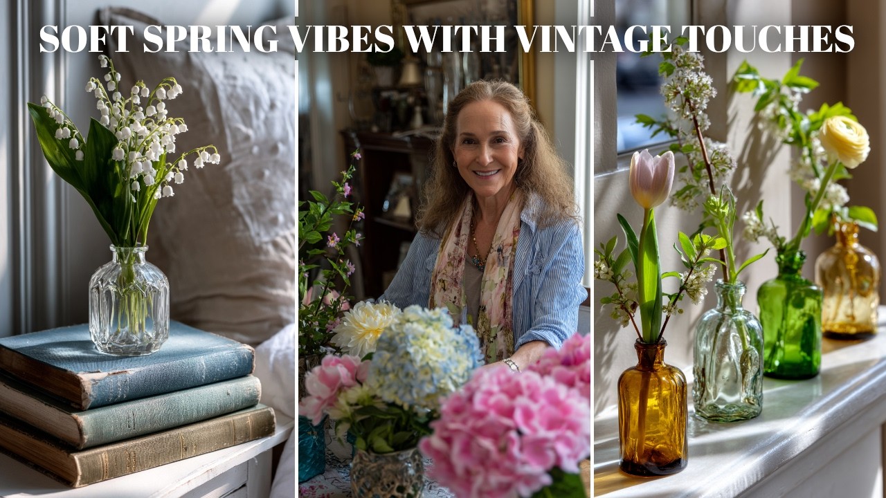 🌸 Effortless Spring Decorating Ideas Featuring Light Fabrics, Fresh Flowers, and Vintage Accents