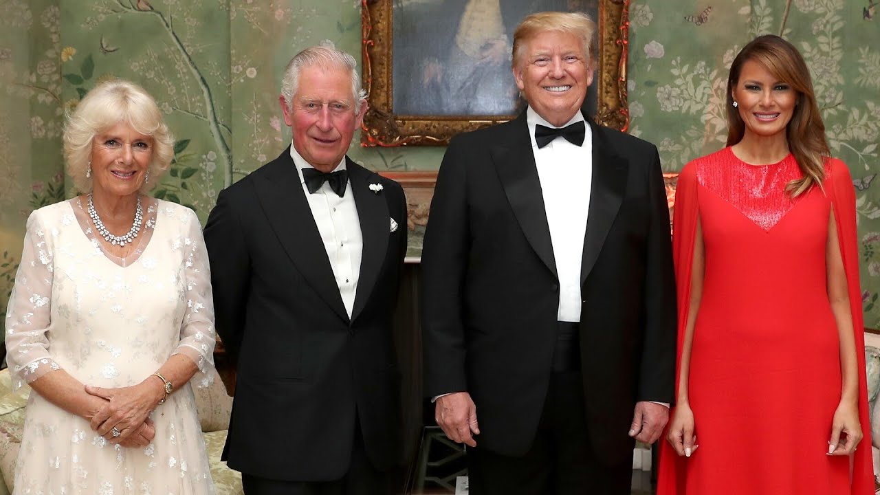 President Trump and First Lady welcomed to Windsor Castle with royal procession