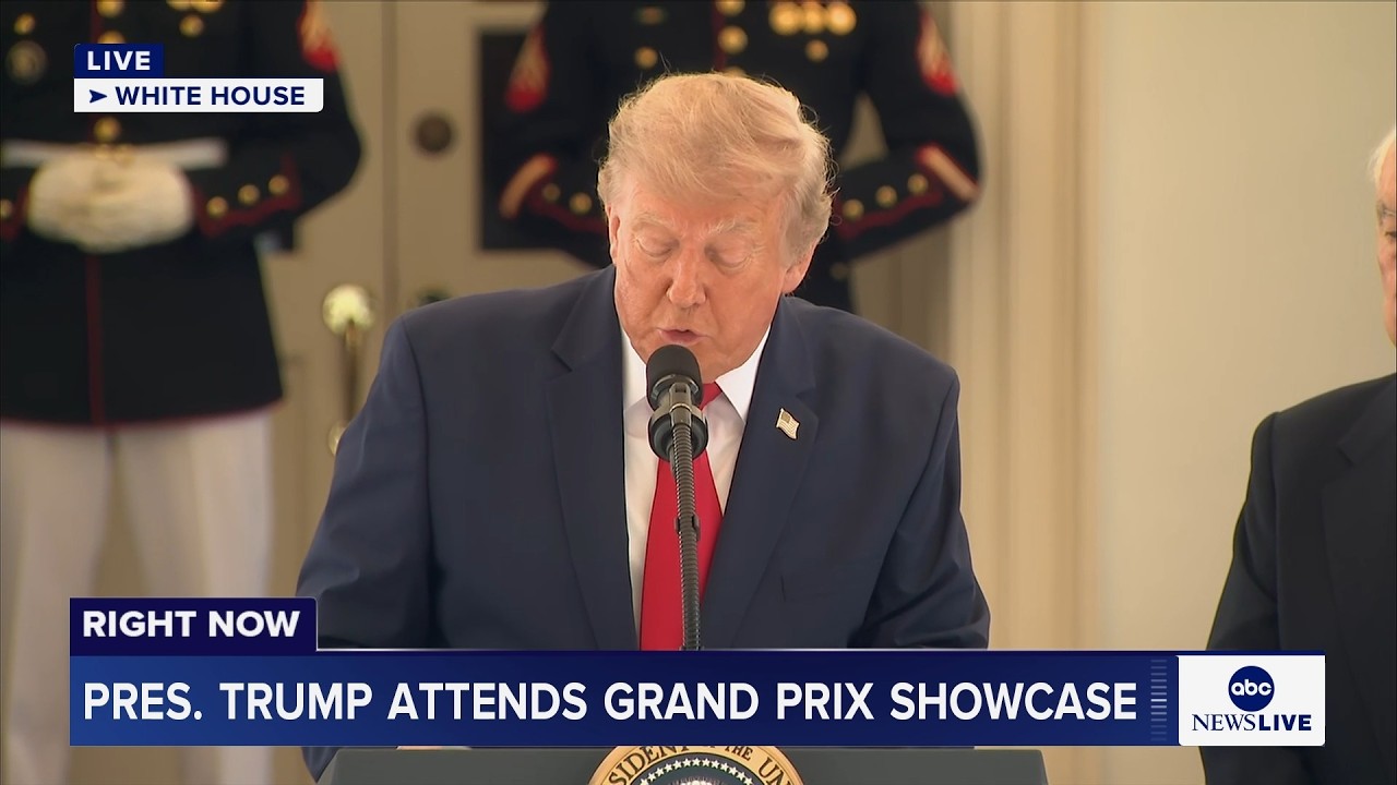 LIVE: President Trump attends Grand Prix showcase at the White House