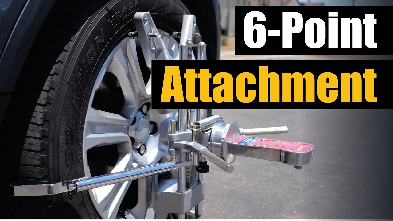 AutoSolo ASWG001TC | Wheel Alignment Clamp with Tire Tread Grip Extensions & Magnetic Adapter
