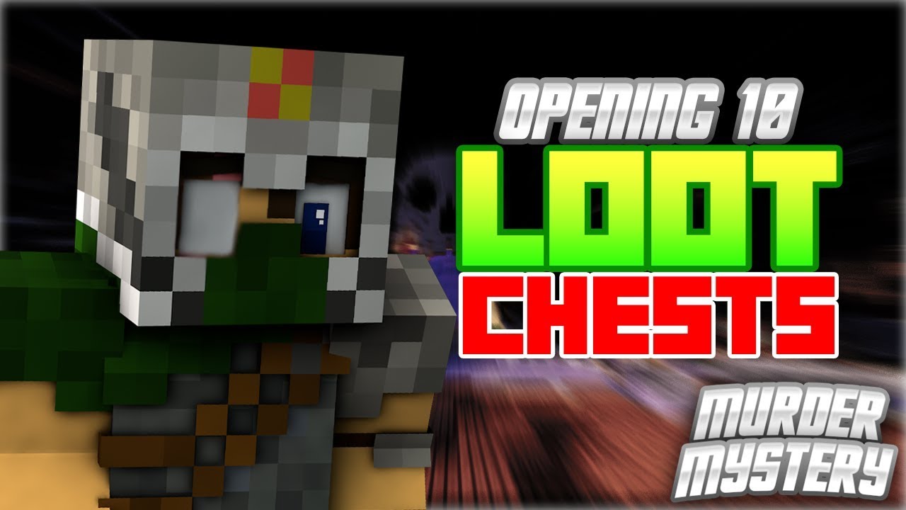 Minecraft Hypixel Murder Mystery - Opening 10 Murder Mystery Loot chests - Loot Boxes Opening