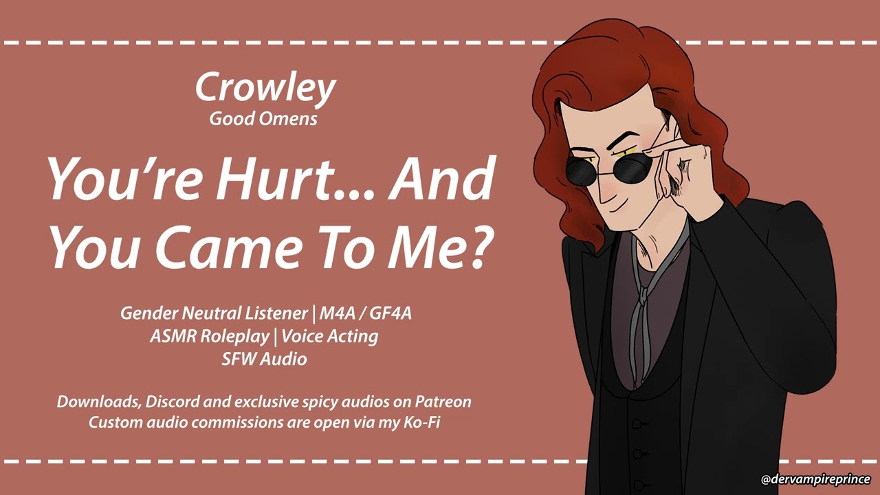 ASMR | Good Omens - Crowley Heals You In His Car [M4A] [Injured listener] [Comfort]