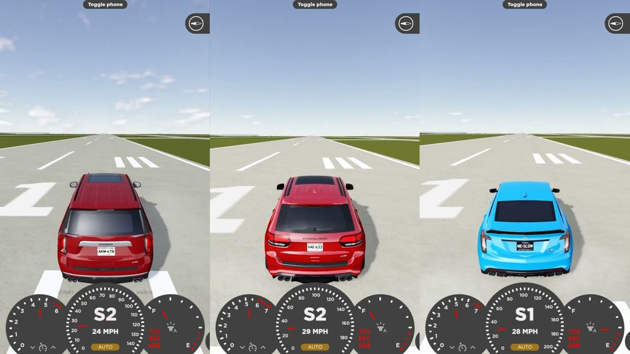 Roblox Greenville GMC Yukon (H650) vs Jeep Grand Cherokee SRT (H1000) vs Cadillac CT5V (H1000)