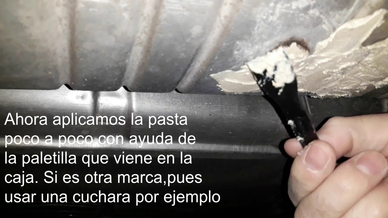Parchear, sellar y reparar agujeros tubo de escape 3 años después