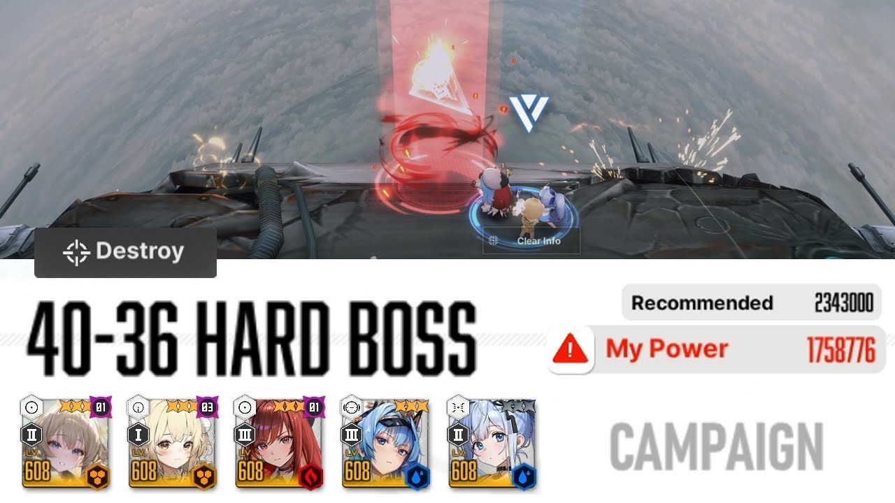 Hard Stage 40-36 Boss (Goddess of Victory: NIKKE)