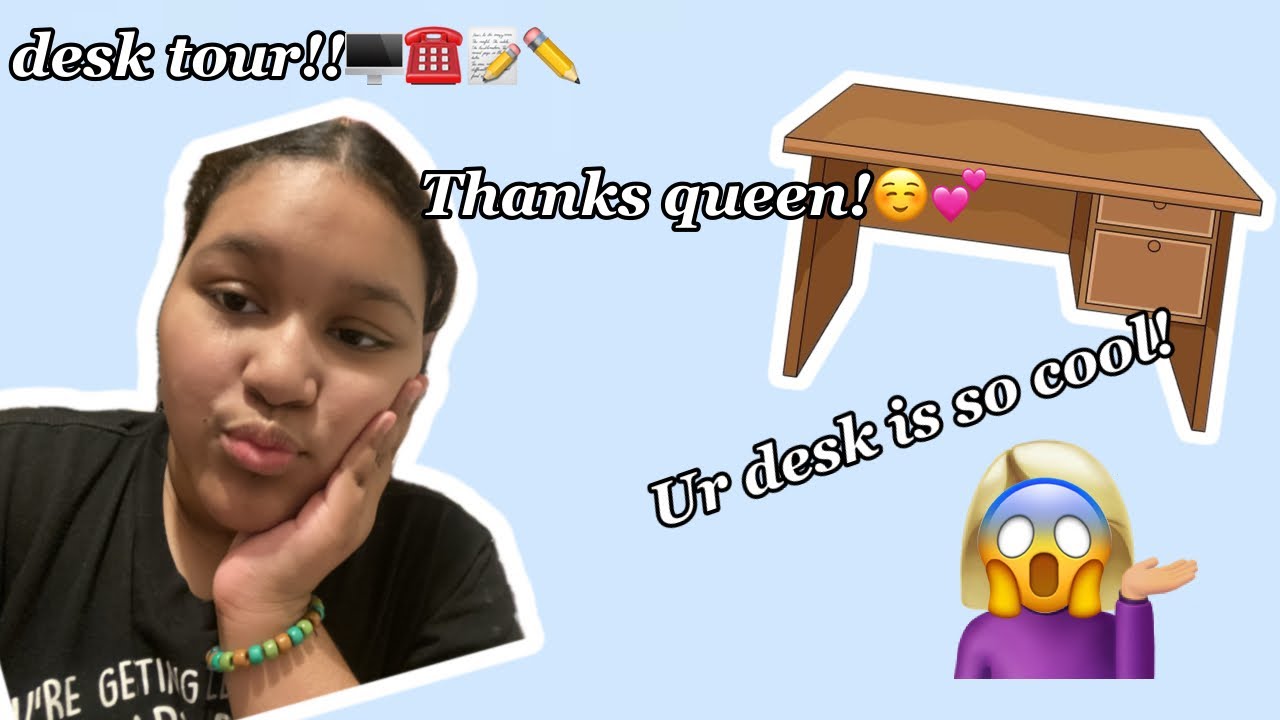 Desk tour!!🖥️☎️📝✏️