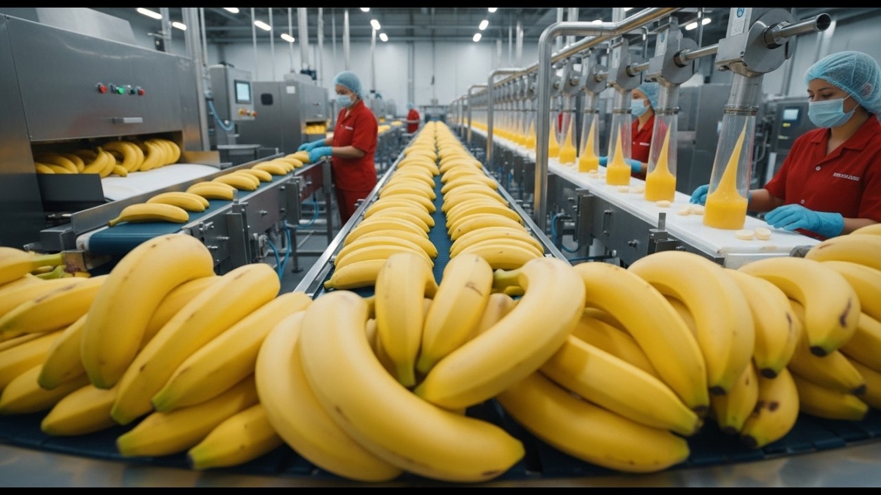 The Complete Banana Processing Process | Factory Tour Revealed