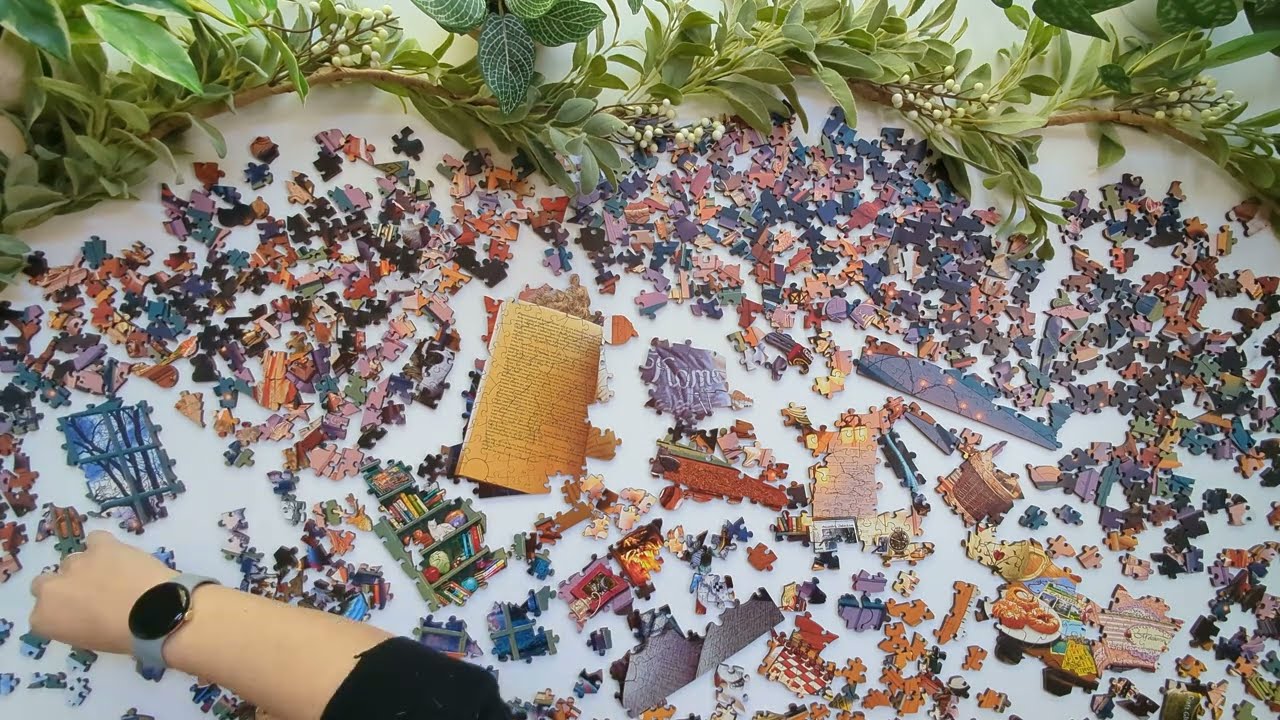 You need a lot of table space for this puzzle! | 1000-Piece Wentworth Jigsaw Puzzle Time-lapse