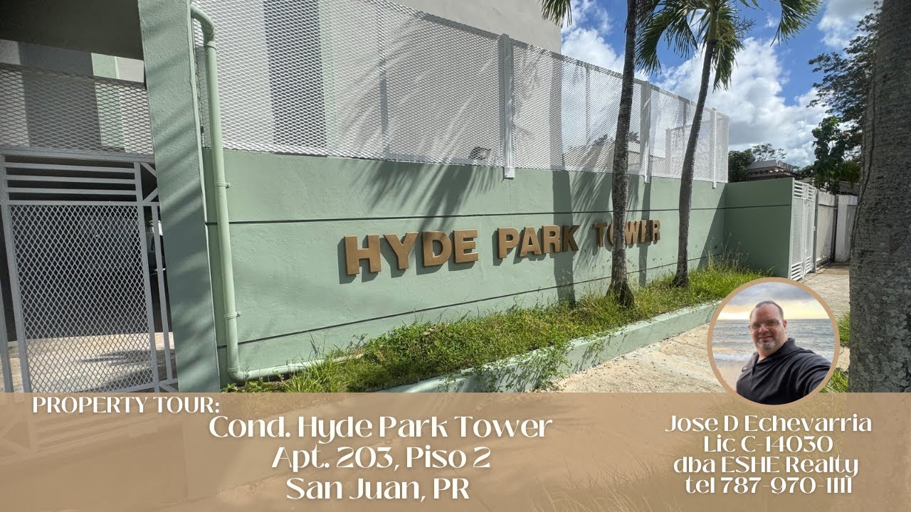 Propiedad de deShow Cond Hyde Park Tower apt 203 San Juan PR by JDER tel 7879701111 