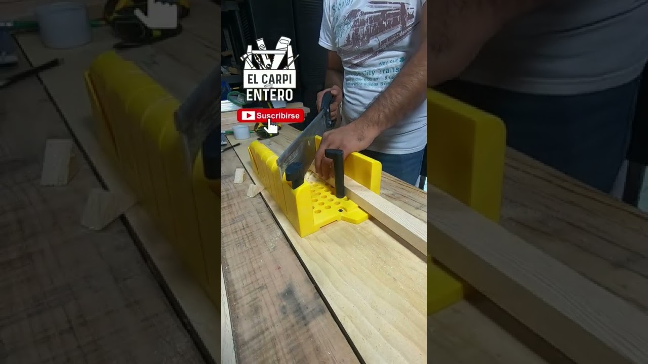 Caja de ingletadora Stanley para cortes rectos y precisos en madera #shorts