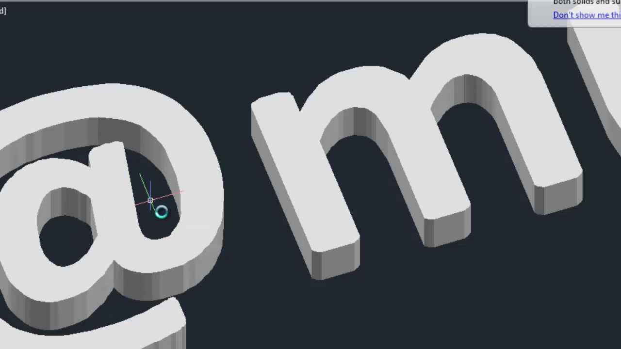 AutoCAD Classes 3 Options Create 3D Text