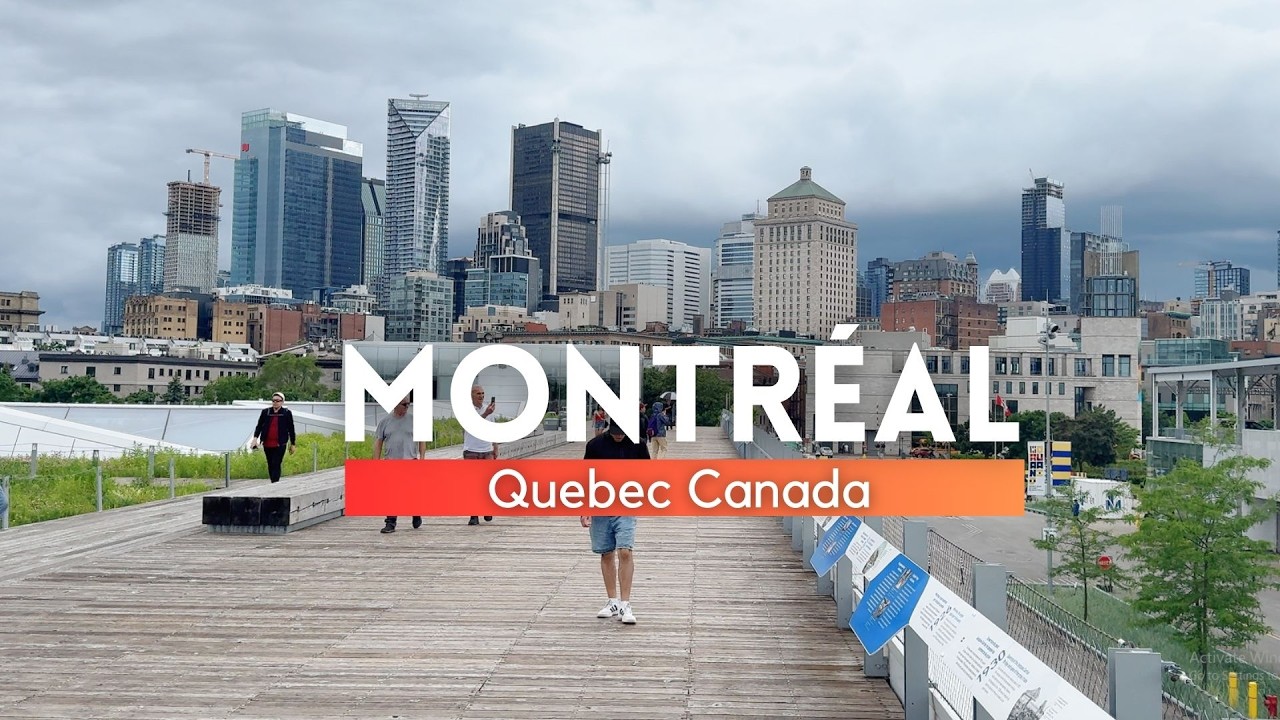 🇨🇦 Прогулка в дождливый день в МОНРЕАЛЕ, Квебек 🌧️ Канада 4k 2023 Пешеходная экскурсия