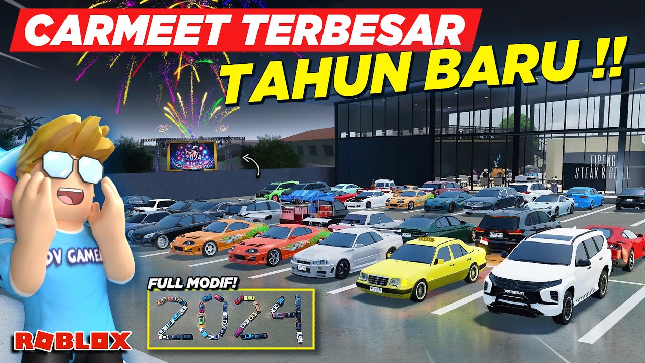 KONVOI DAN CARMEET TERBESAR MOBIL MODIF SPESIAL TAHUN BARU 2024 !! ROLEPLAY CDID UPDATE - Roblox