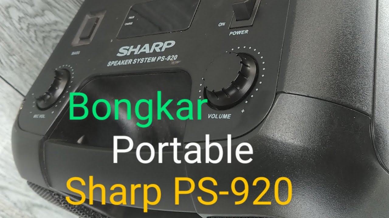 portabel Sharp ps-920,akinya cuman 12v 4A,powernya type clas d
