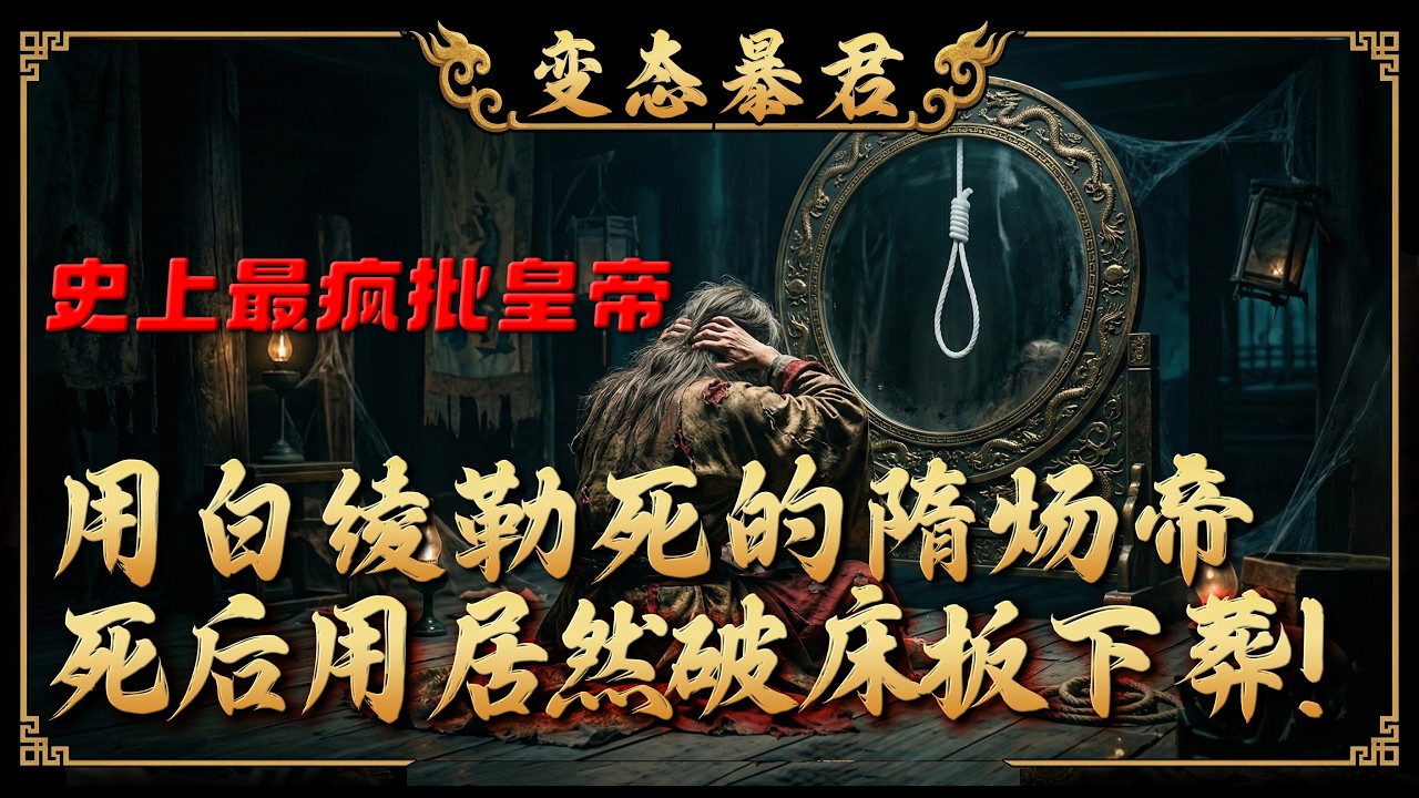 隋煬帝楊廣：从旷世楷模到变态暴君：一条白绫勒死的隋炀帝，死后用破床板下葬！