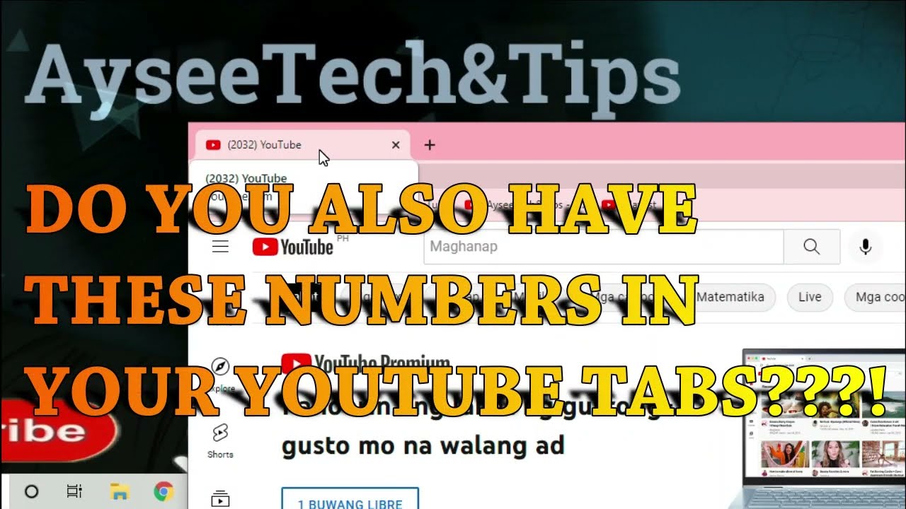 How To Get Rid of The Number On The YouTube Tab ll Remove the number on Youtube Tab llAyseeTech&tips