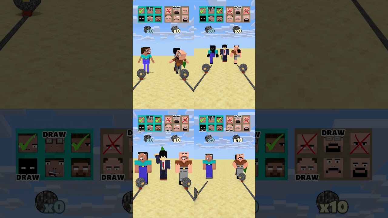HELP Herobrine To Power Up And Win The Most Kick Bedrock MEME ANIMATION