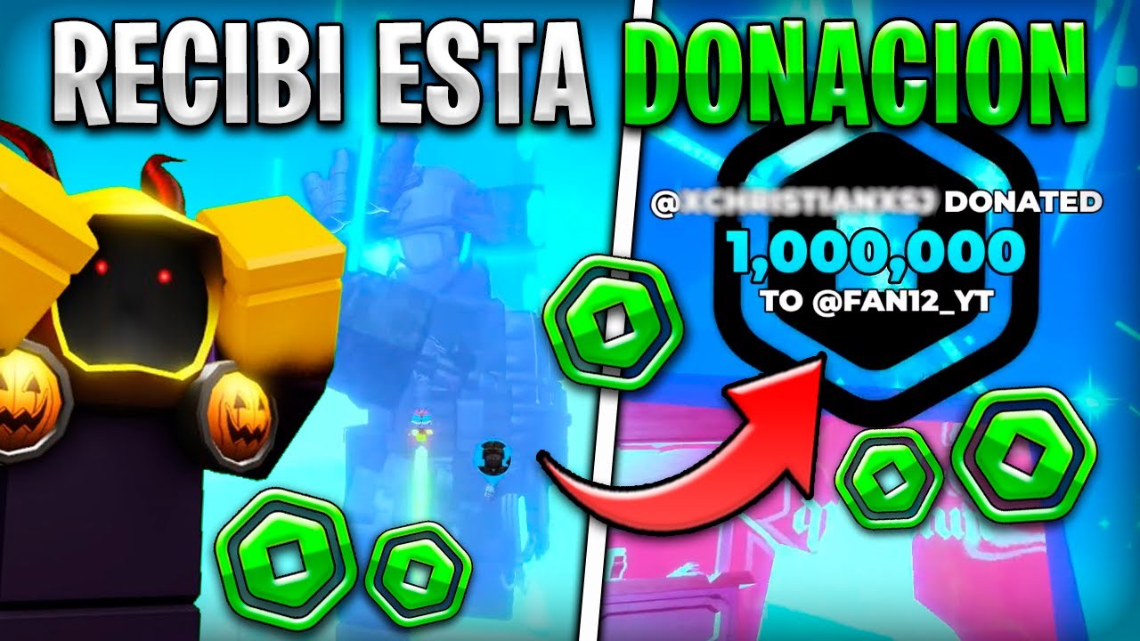 ASI ME DONARON 1 MILLON DE ROBUX EN PLS DONATE