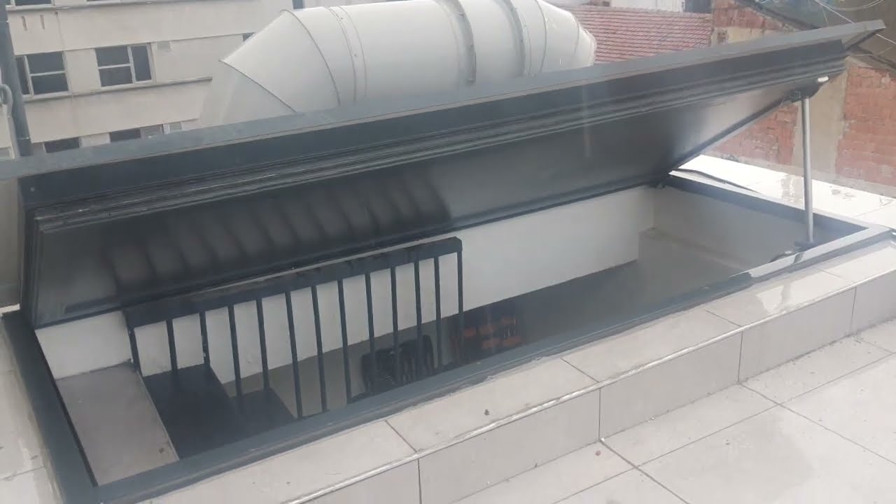 Büyük Boy Hidrolik Kumandalı Otomatik Çatı Teras Kapağı