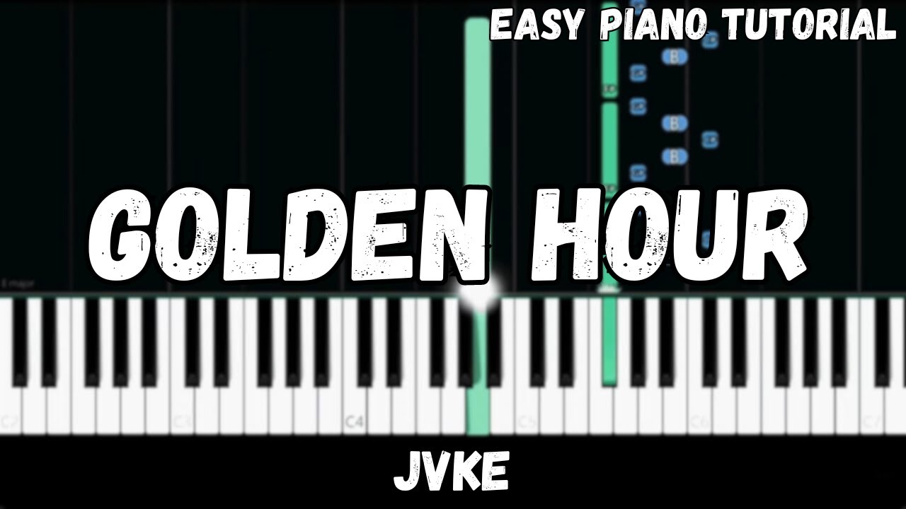 JVKE - Golden Hour (Easy Piano Tutorial)