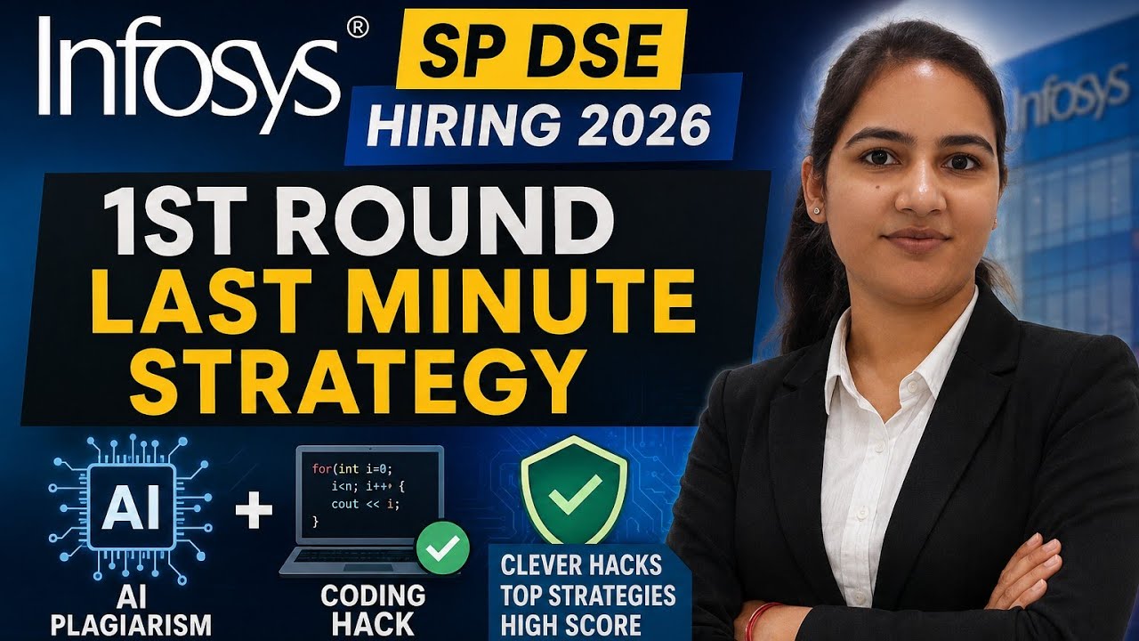 Infosys SP/DSE Round 1 Last minute Strategy | AI Plagiarism Warning + Coding Hacks 🔥