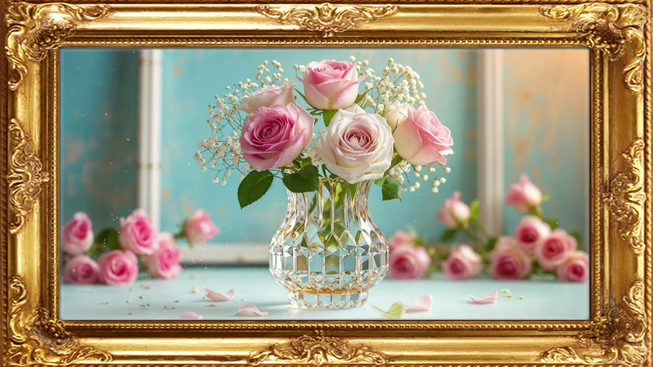 Golden Frame Floral Dreams | Frame TV Art Gallery Wallpapers