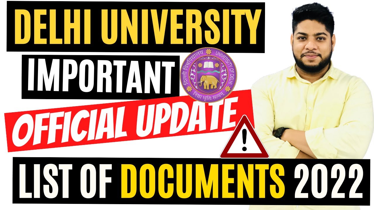 Delhi University New List of Documents 2022📝 For Admission Process 🔥