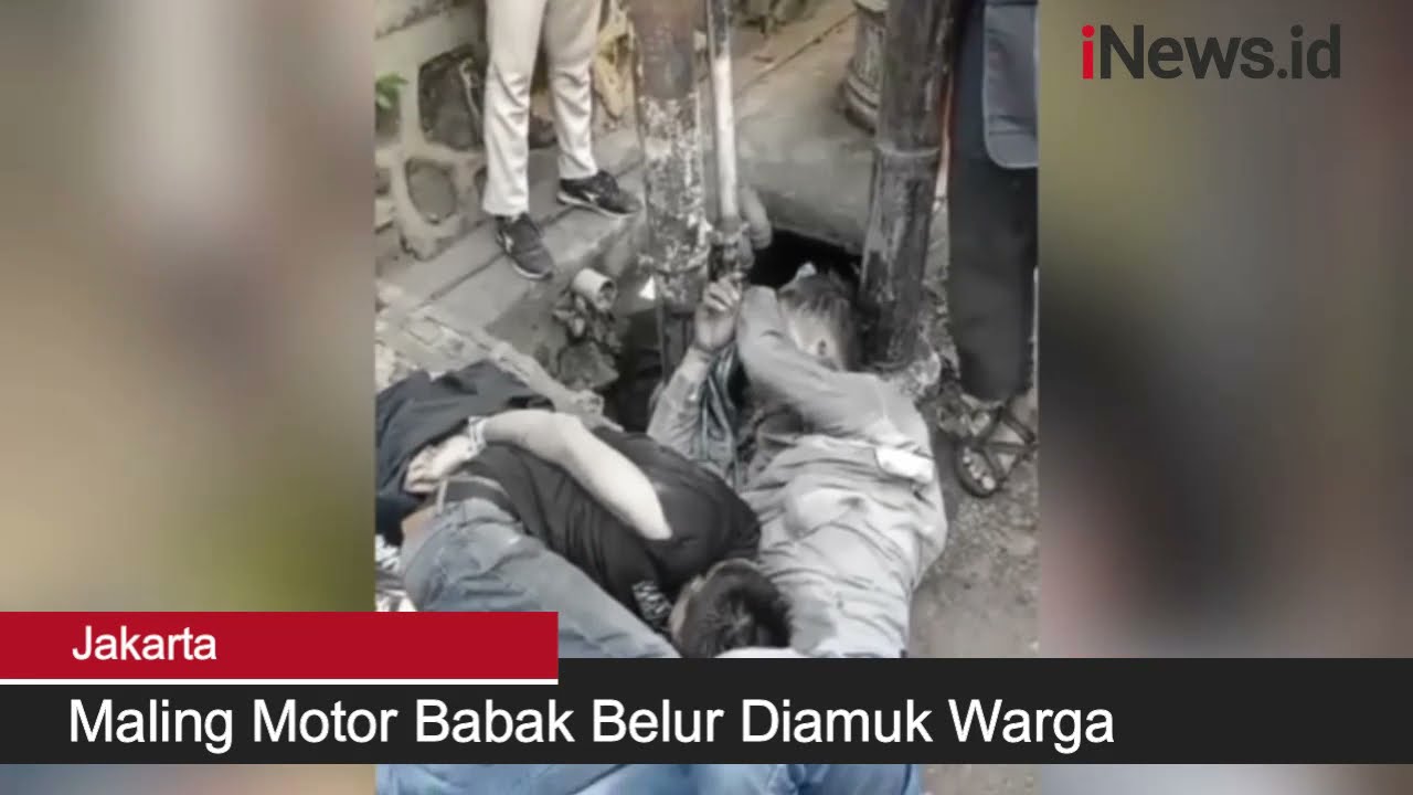 Maling Motor Babak Belur Diamuk Warga di Cikoko Jaksel